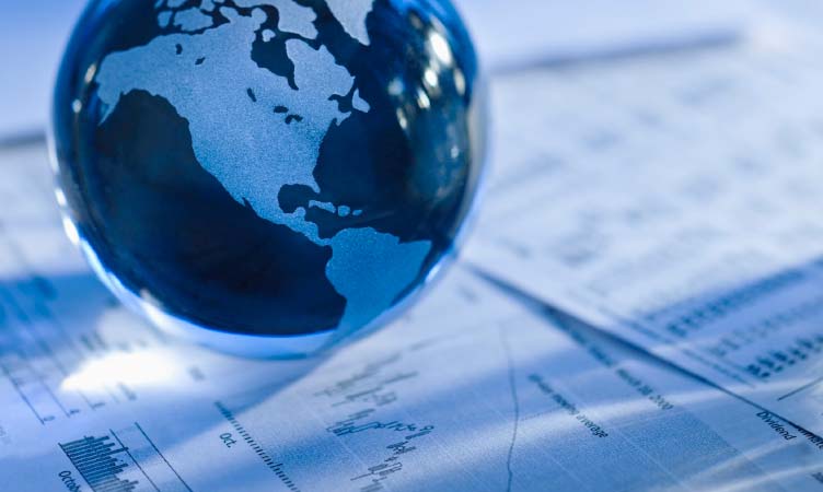Globe on paper