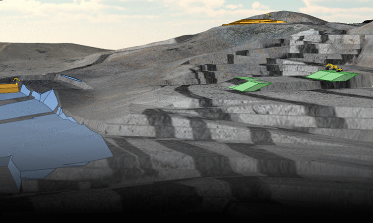 simulated mine site