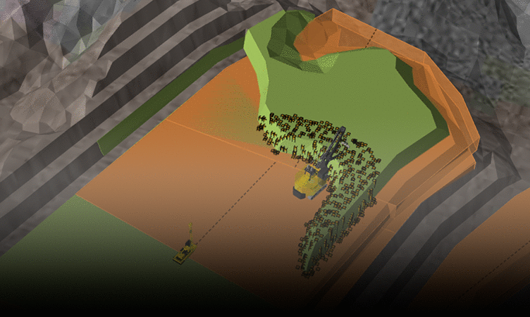 simulated mine site