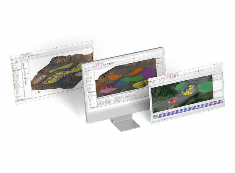 MinePlanner Three Desktops